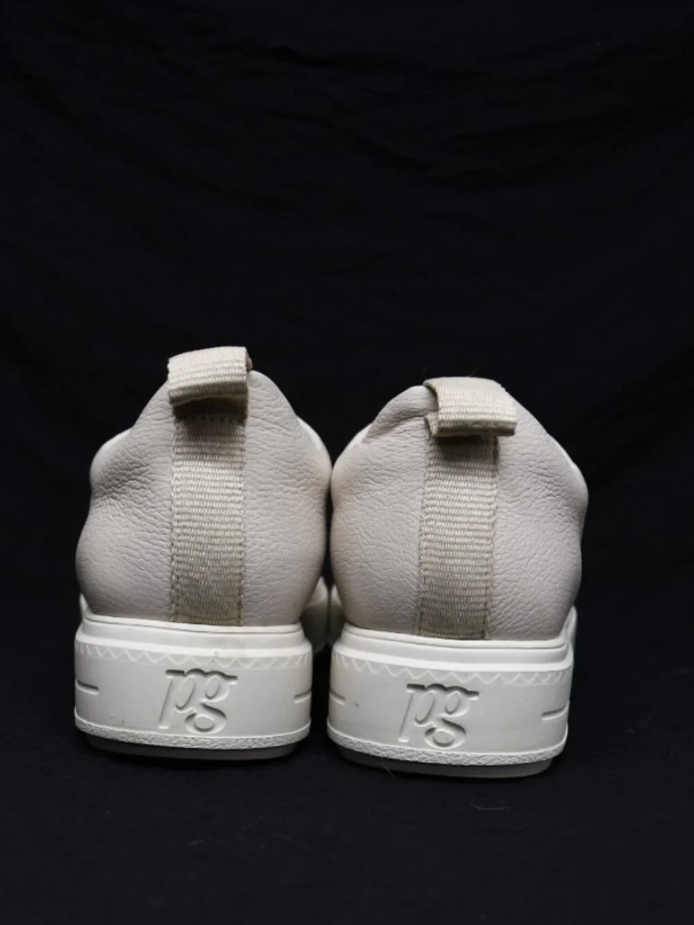 $460 Paul Green Upbeat Sneaker LEATHER PLATFORM Biscuit Alu Combo 7 US (TF17)